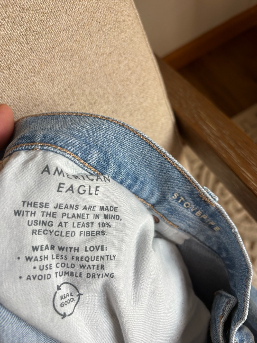 American Eagle Outfitters stove pipe womens jeans size 18 - Picture 3 of 4